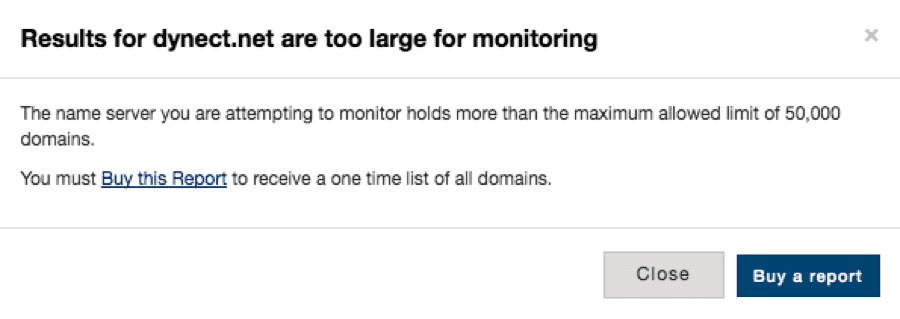 Results Too Large For Monitoring