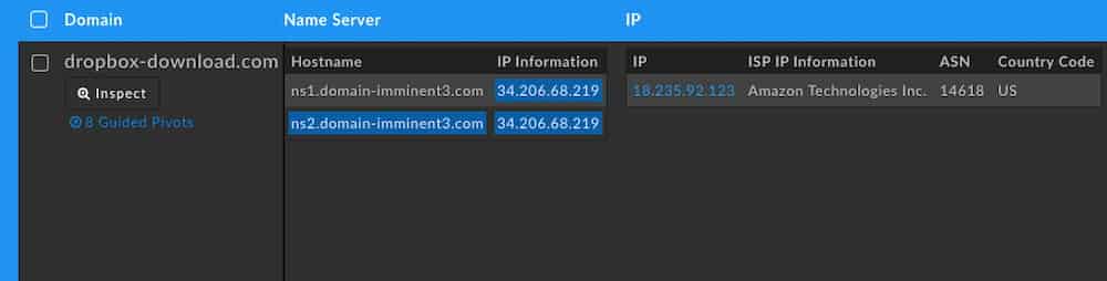Another common IP address is revealed.