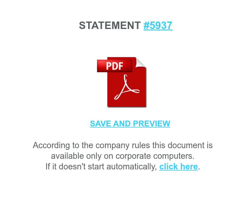Fake/Phishing PDF Download page