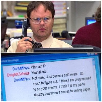 Dwight finds himself in an epic sales duel with the online Dunder Mifflin store