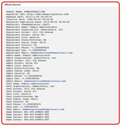 Whois Page - Raw Record